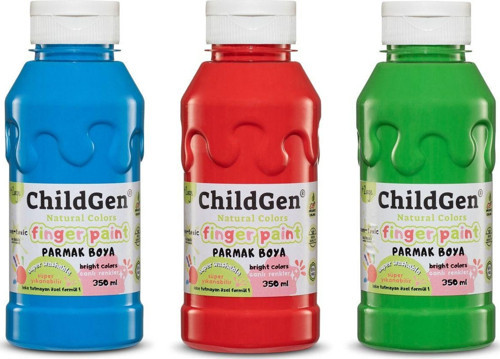 Süper Yıkanabilir 3'Lü Parmak Boya (350 Ml X 3)
