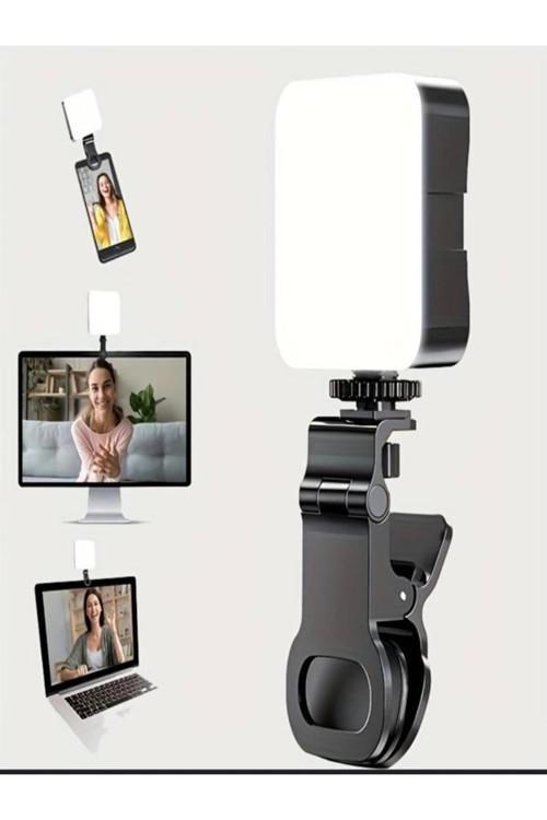 3 Renkli Selfie Işığı Telefon & Laptop , Vlog, Canlı Yayın Ve Video İçin Mini Led Işık