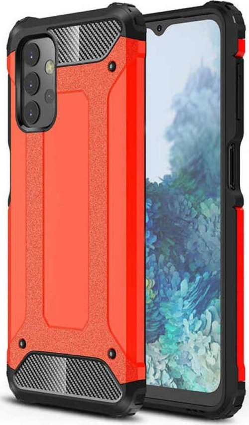 Samsung Galaxy A23 Kapak Çift Katmanlı Zırh Tank Kılıf - Kırmızı