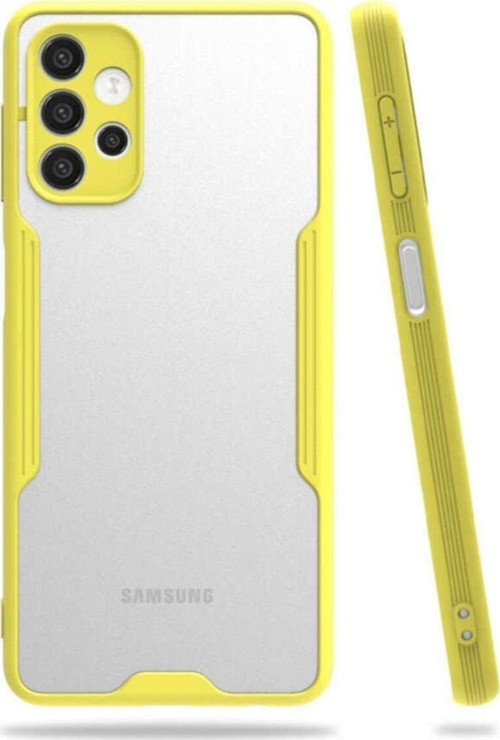 Samsung Galaxy A32 Uyumlu Kılıf Kamera Korumalı Colorful Kapak - Sarı