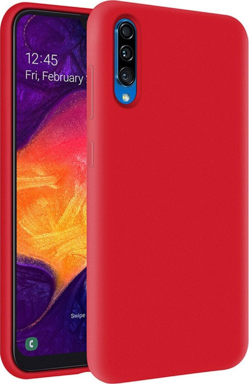 Samsung Galaxy A50 Içi Kadife Soft Logosuz Lansman Silikon Kılıf - Kırmızı
