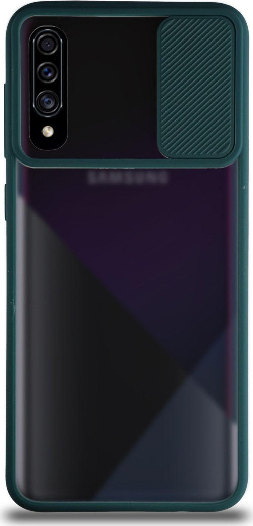 Samsung Galaxy A50s Uyumlu Kapak Lensi Açılır Kapanır Kamera Korumalı Silikon Kılıf