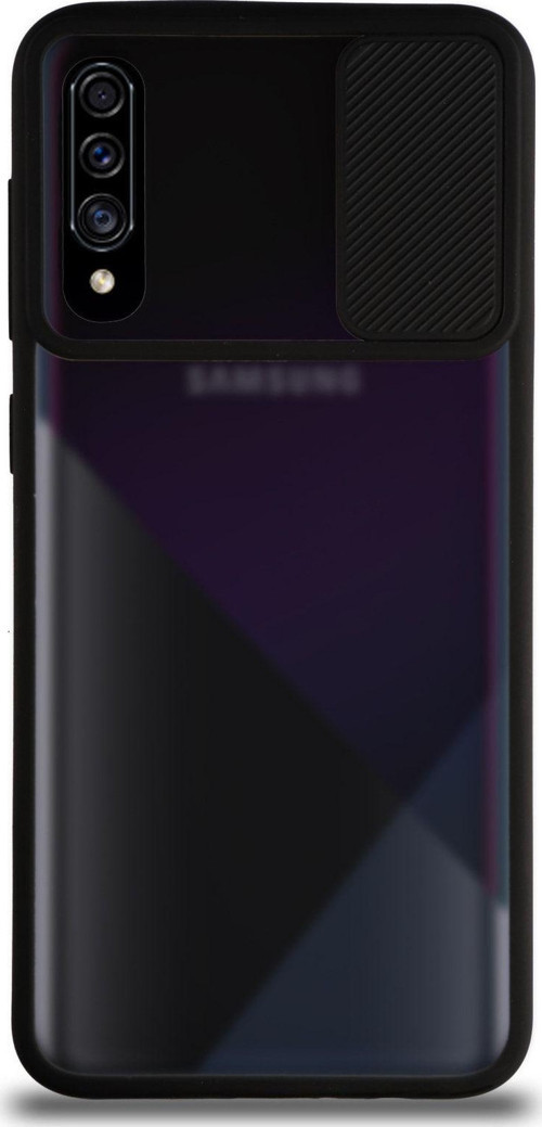 Samsung Galaxy A50s Uyumlu Kapak Lensi Açılır Kapanır Kamera Korumalı Silikon Kılıf