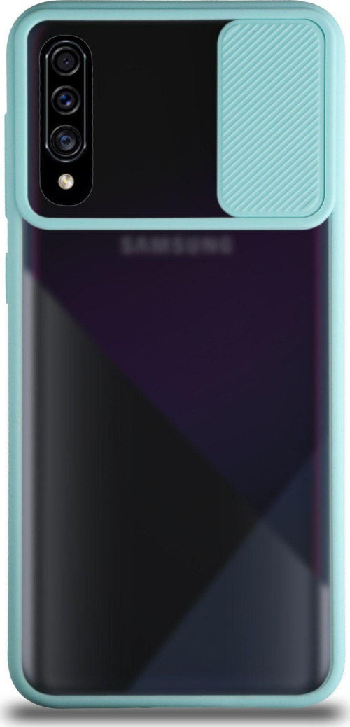 Samsung Galaxy A50s Uyumlu Kapak Lensi Açılır Kapanır Kamera Korumalı Silikon Kılıf