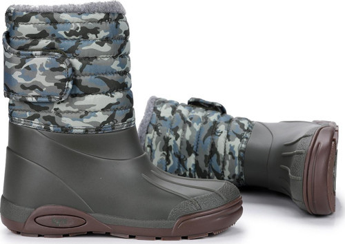 Topo Ski Camo Erkek Çocuk Su Geçirmez Yağmur Kar Botu W10210 Haki