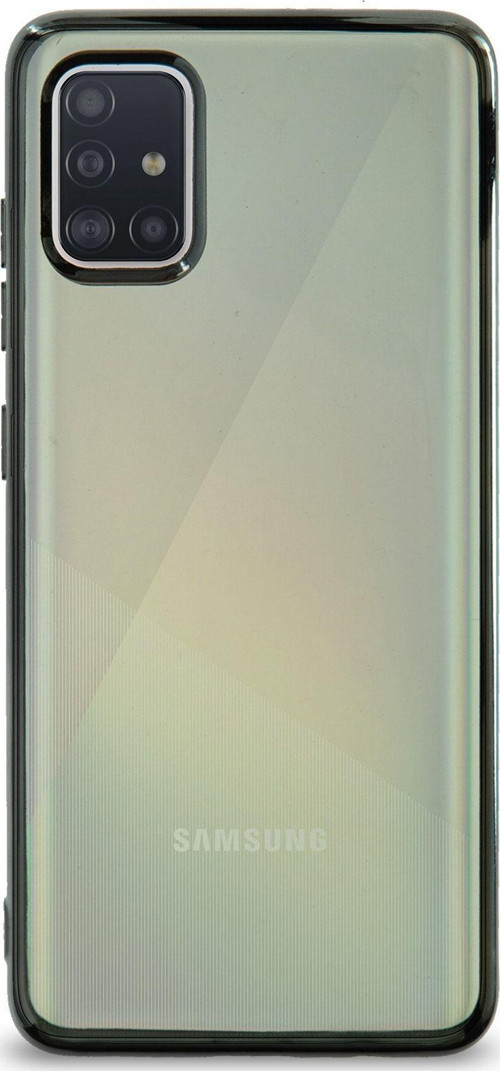 Samsung Galaxy A51 Kılıf Renkli Şeffaf Exclusive Silikon Kapak - Yeşil