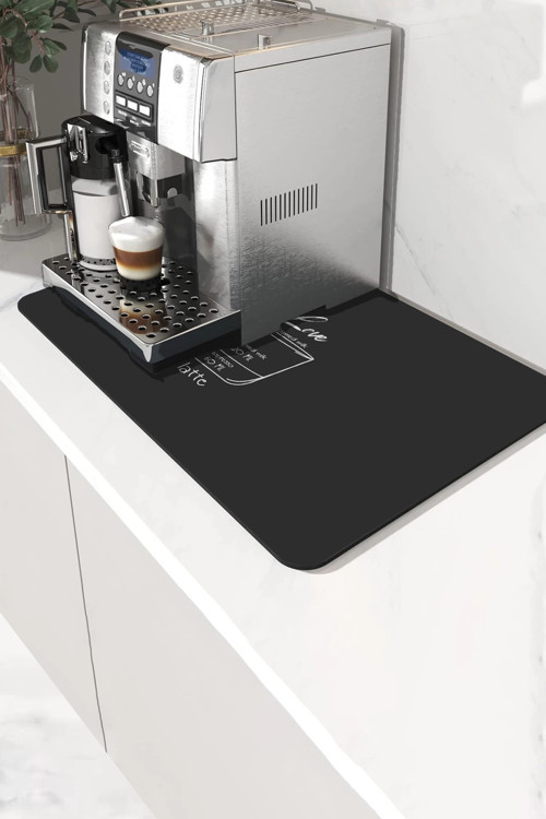 Kahve Makinesi Matı Sıvı Geçirmez Kaymaz Yıkanır Çaycı Çay Espresso Makinesi Pad 35x45