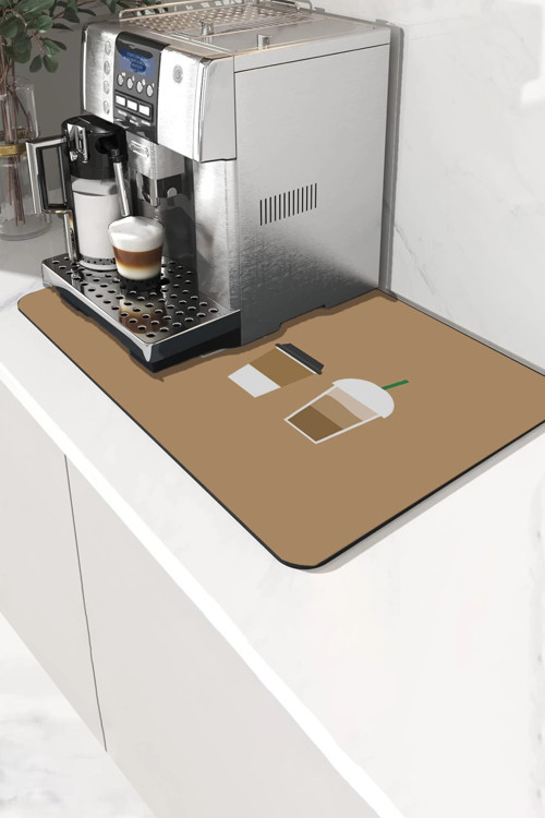 Kahve Makinesi Matı Sıvı Geçirmez Kaymaz Yıkanır Çaycı Çay Espresso Makinesi Pad 35x45