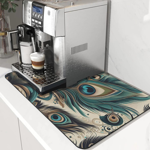 Kahve Makinesi Matı Su Geçirmez Kaymaz Yıkanabilir Çaycı, Çay Espresso Makinesi Pad 35