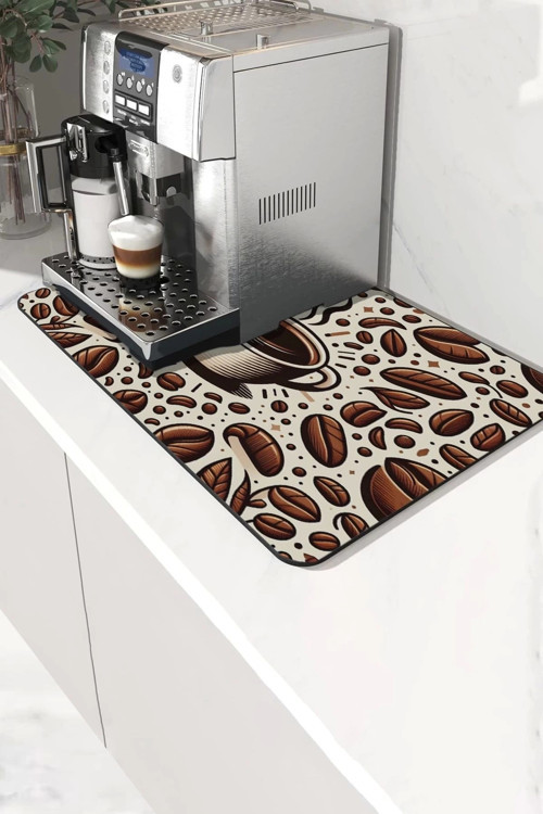 Kahve Makinesi Matı Su Geçirmez Kaymaz Yıkanabilir Çaycı, Çay Espresso Makinesi Pad 35