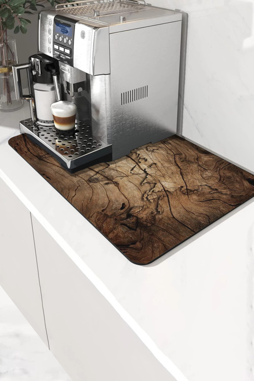 Kahve Makinesi Matı Sıvı Geçirmez Kaymaz Yıkanır Çaycı Çay Espresso Makinesi Pad 35x45