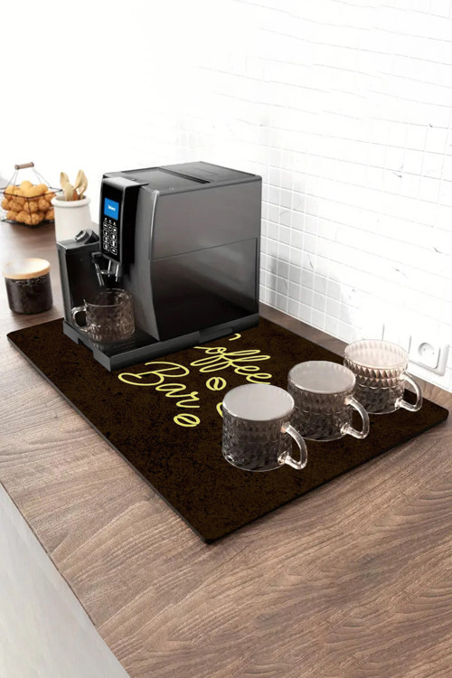 Barista Kahve Barı Tezgah Matı Sıvı Geçirmez XXL Büyük Boy Espresso Makinesi Pad 40x90