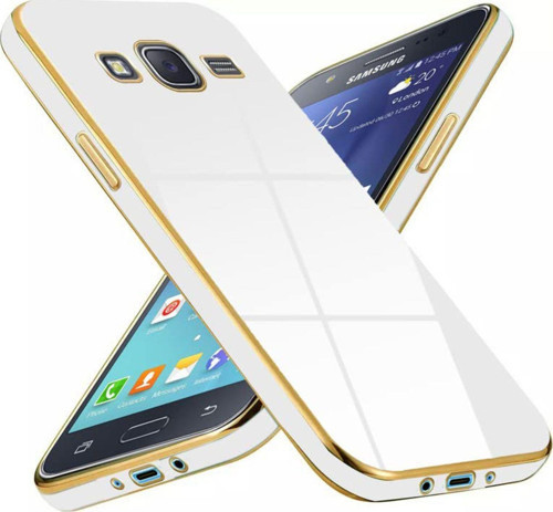 Samsung Galaxy J7 Kapak Kamera Korumalı Lazer Kesim Lüx Silikon Kılıf -Beyaz