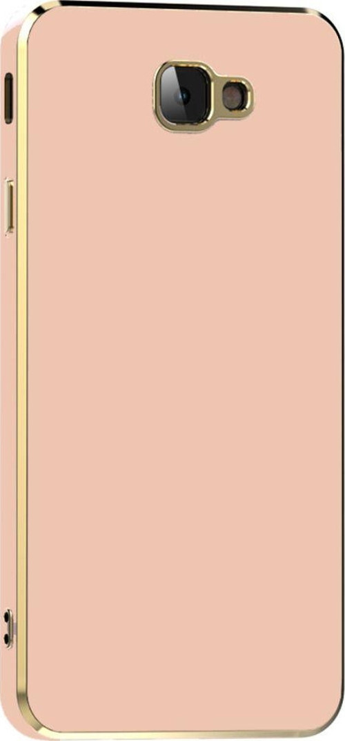 Samsung Galaxy J7 Prime 2 Kapak Kamera Korumalı Lazer Kesim Lüx Silikon Kılıf - Rose Gold