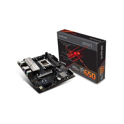 SAPPHIRE B650M-E AMD B650 Soket AM5 DDR5 7600+MT/s (OC) Micro-ATX Anakart-52112-04-40G