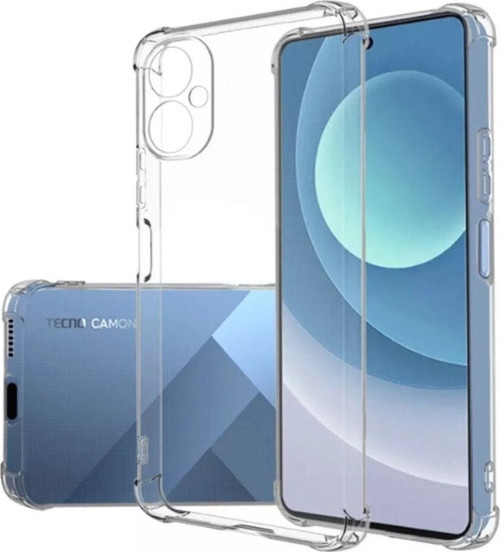 Tecno Spark 9T Uyumlu Kapak Kamera Korumalı Airbag Antishock Köşe Korumalı Şeffaf Silikon Kılıf