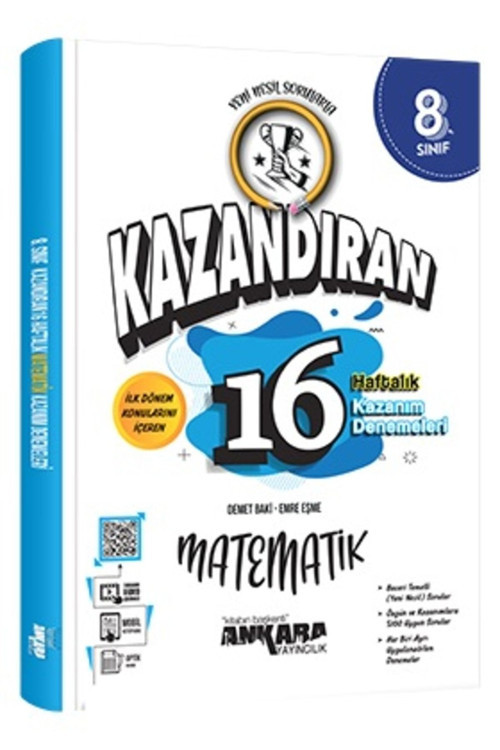 Ankara 8. Sınıf Lgs Matematik 1. Dönem Kazandıran 16 Haftalık Deneme 2023