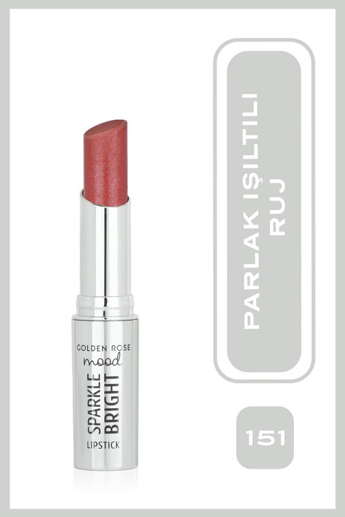 Mood Sparkle Bright Lipstick No: 151 Rosy Gem - Yoğun Işıltılı Parlak Ruj