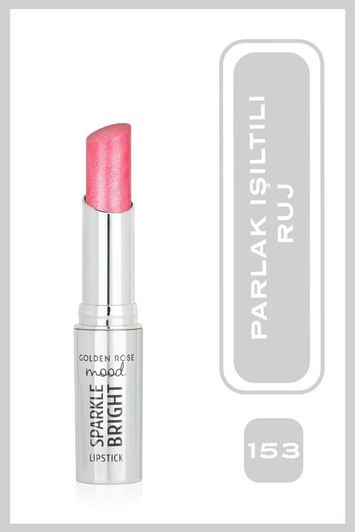 Mood Sparkle Bright Lipstick No: 153 Pink Glitz - Yoğun Işıltılı Parlak Ruj