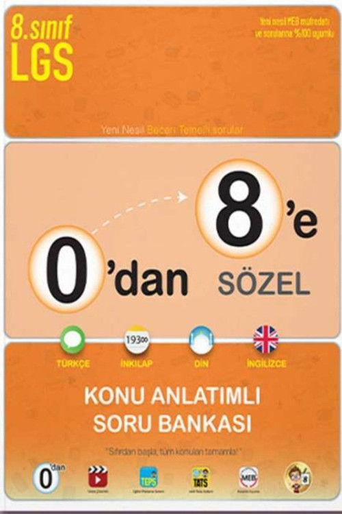 Tonguç 8. Sınıf Lgs 0 Dan 8 E Sözel Konu Anlatımlı Soru Bankası