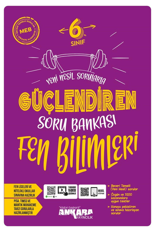 Ankara Yayıncılık 6.Sınıf Fen Bilimleri Yeni Nesil Sorularla Güçlendiren Soru Bankası