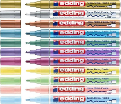 751 Parlak Boya Kalemi 1-2mm Yuvarlak Uç Beyaz