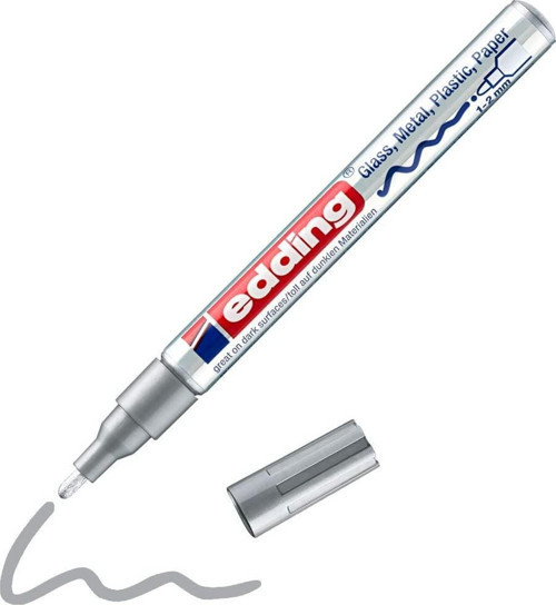 751 Parlak Boya Kalemi 1-2mm Yuvarlak Uç Gümüş
