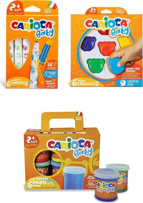 Parmak Boya - 6'lı Keçeli Kalem - 6'lı Teddy Pastel Boya