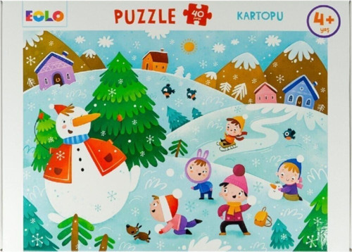 Yayıncılık 40 Parça Yer Puzzle – Kartopu Temalı