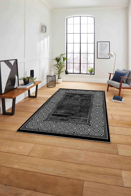 Çerçeveli Klasik Şekil Modern Yıkanabilir Kaymaz Taban Yolluk Mutfak Salon Halısı