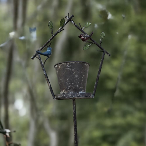 Dekoratif, Saksılı Kuş Figürlü Bahçe Aksesuarı 120 Cm