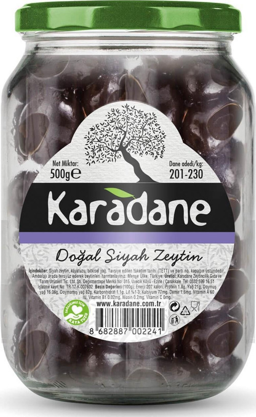 Doğal Siyah Zeytin 500 G - 201 - 230