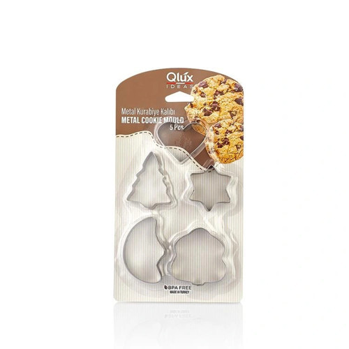 Qlux Metal Kurabiye Kalıbı 5'li Set