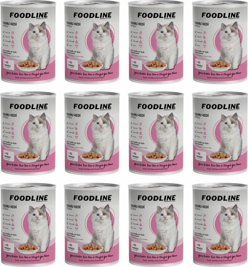 Tavuklu Yavru Kedi Konservesi 400 Gr x 12 Adet