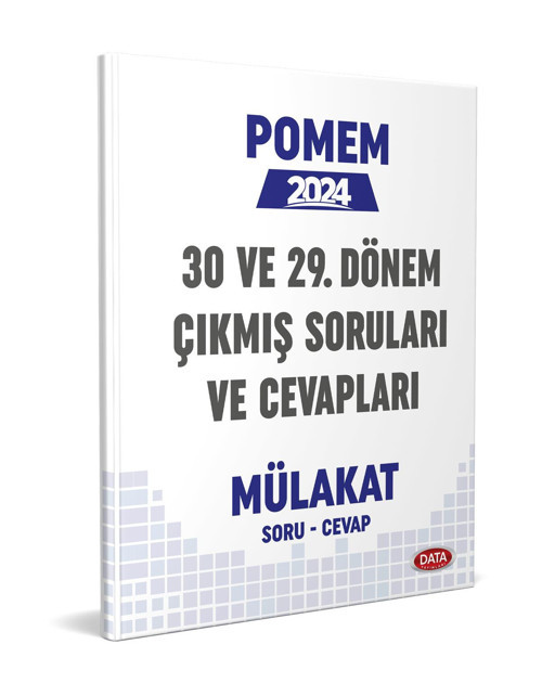 Data 2024 POMEM 30 ve 29. Dönem Mülakat Çıkmış Sorular ve Cevapları Data Yayınları