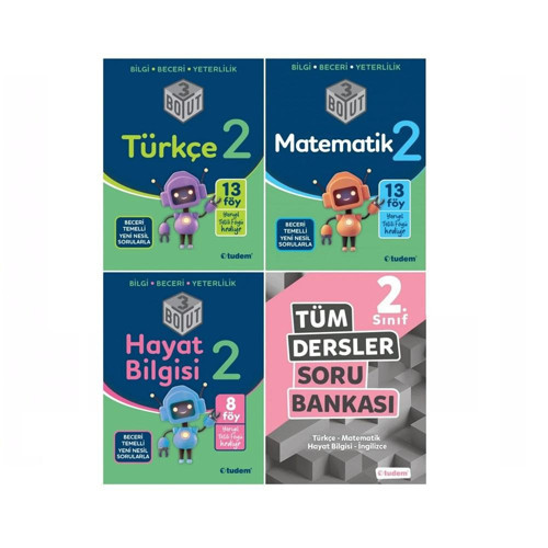 2. Sınıf 3 Boyut Etkinlikli Konu Seti & Tüm Dersler Soru Bankası