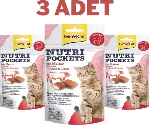 Nutripockets Kedi Ödülu Biftek Malt 3x60 Gr