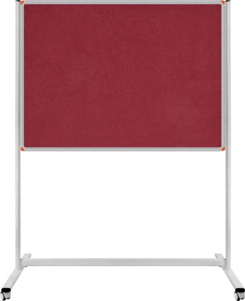 120 x 200 Cm Tek Taraflı Sabit - Tekerlekli Ayaklı Bordo Kumaşlı Pano - Pan184