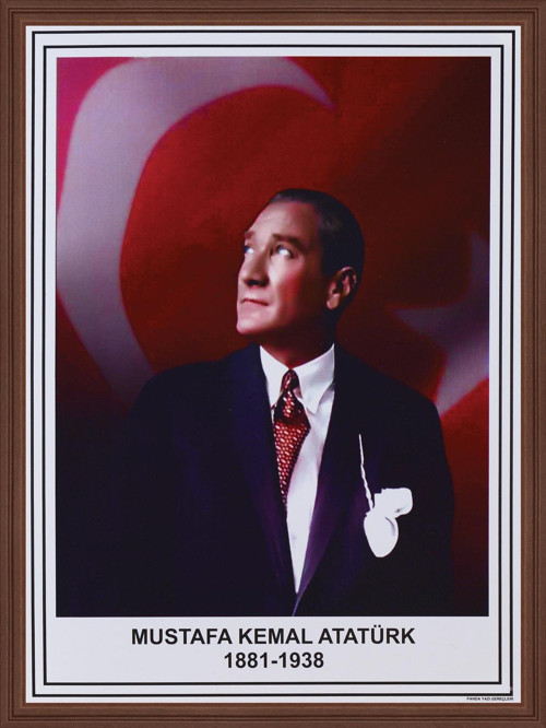 50 x 70 Cm Atatürk Portresi Tablo ( Mdf Çerçeve ) Pano - Pan408