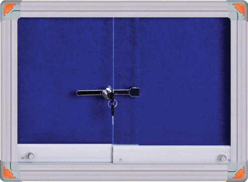 60 x 90 Cm Kilitli Sürgülü Alüminyum Camekanlı İlan Duyuru Pano - Pan450