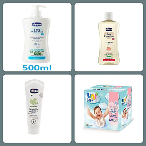 Chicco Bebek Bakım Setleri 15'Li (500Ml Şampuan)