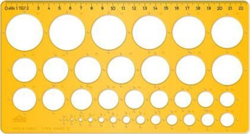 1-35 mm Cetvelli Ekonomik Daire Şablonu / 02271