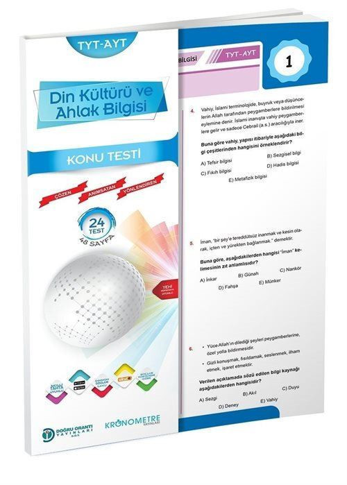 Doğru Orantı Yayınları TYT AYT Din Kültürü ve Ahlak Bilgisi Konu Test