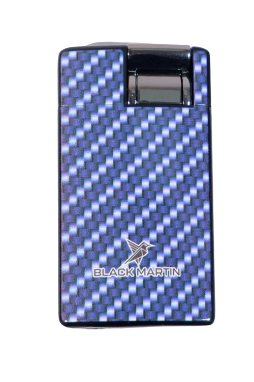 Tek Torch Pürmüz Karbon Desenli Mavi Puro Çakmağı