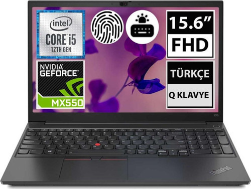 E15 21E60073TX i5-1235U 16GB 512SSD MX550 15.6" FullHD FreeDOS Taşınabilir Bilgisayar
