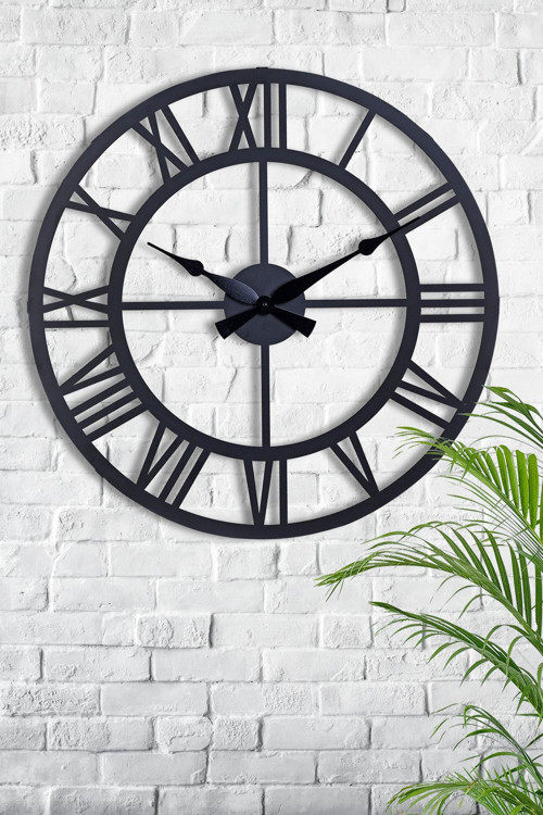Le Landeron Metal 70 Cm Siyah Duvar Saati 70x70 Cm -70