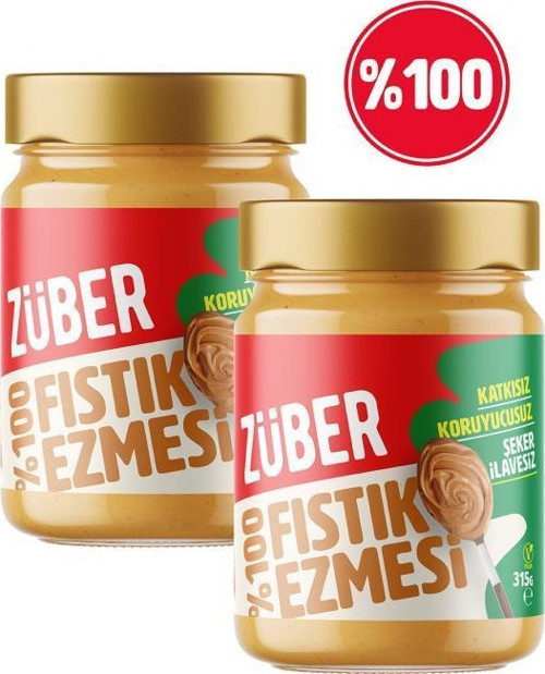 %100 Fıstık Ezmesi 315G X 2 Adet