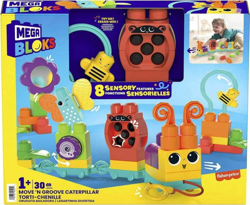 MEGA BLOKS® Hareketli Duyusal Gelişim Tırtılı 30 parça +1 yaş
