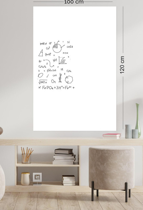 Akıllı Kağıt - 120x100 Cm Beyaz, 2 Adet Kendiliğinden Tutunan, Statik, Yapışkansız Pano