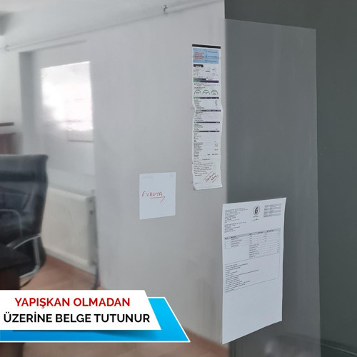 Akıllı Kağıt - 5 Adet 50x70 Cm Şeffaf Pratik Yapışkansız Statik Tutunan, Yazı Tahtası & Pano